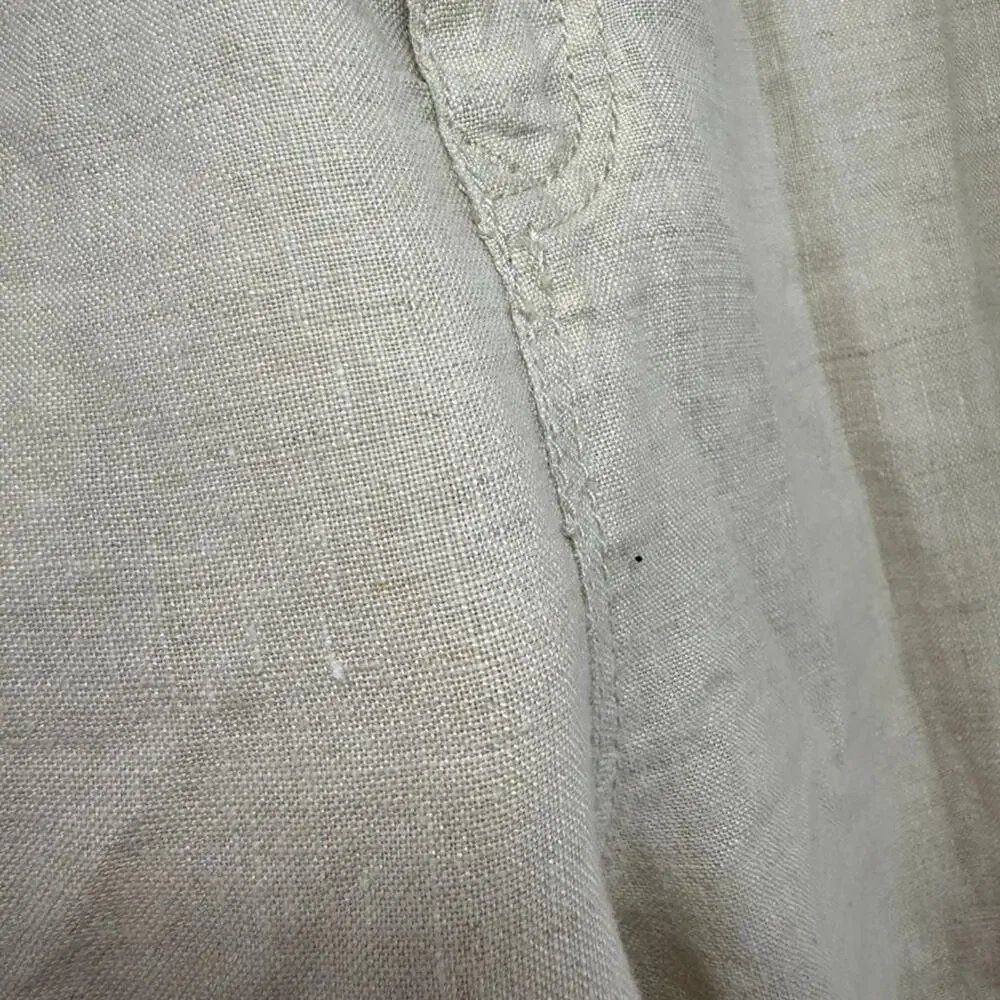 Tommy Bahama Pants men's 2XL Beige Chino Linen Elastic Straight Loose Pockets